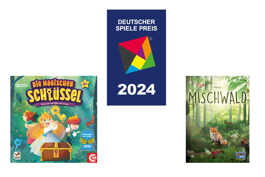 Deutscher Spielepreis 2024 - die Sieger Mischwald und Die magischen Schlüssel