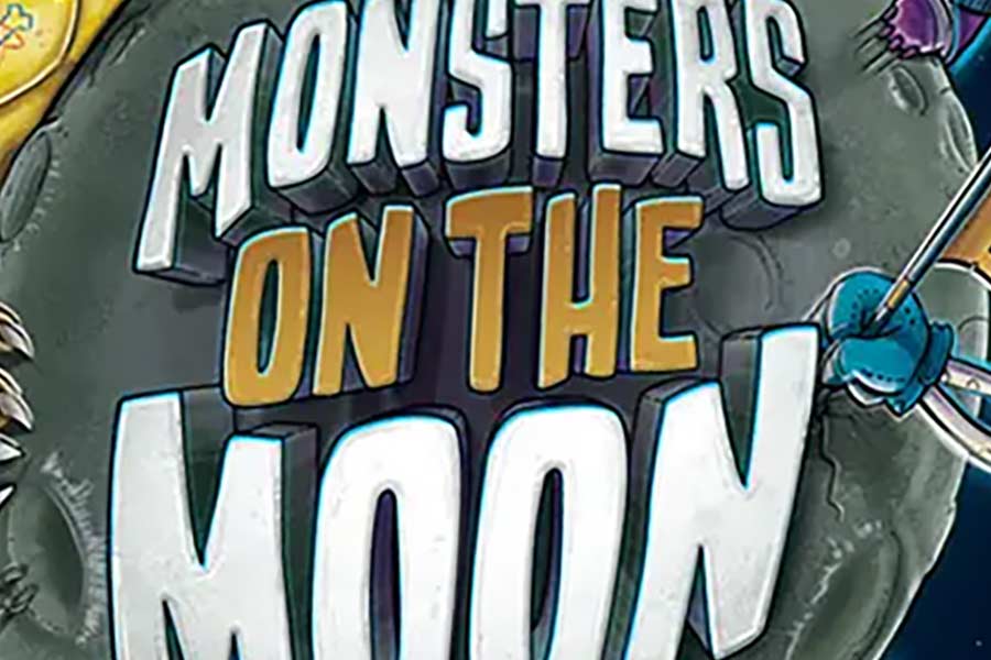 Monsters On The Moon, Schriftzug, Foto Spiel das