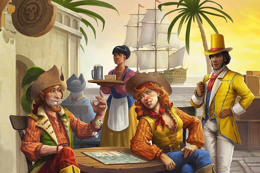Port Royal - Das Würfelspiel - Ausschnitt der Titelillustration - Foto Pegasus Spiele
