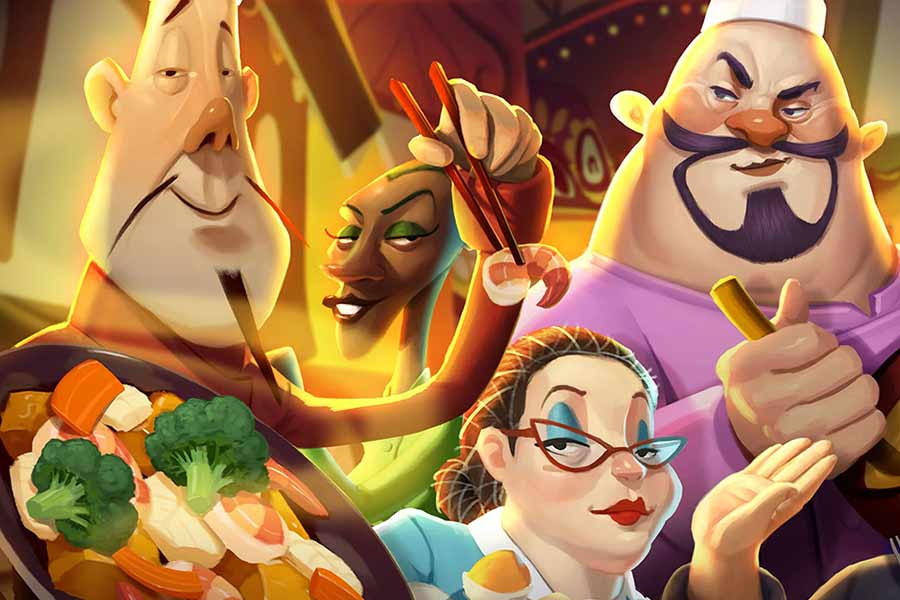 Rival Restaurant: Ausschnitt des Covers, Foto von Corax Games